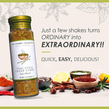 Dangold Thai Style Green Curry Spice Blend, 5.1 oz - Spicy & Sweet Seasoning for Chicken, Vegetables, Fish - 156 Servings Grill Rub