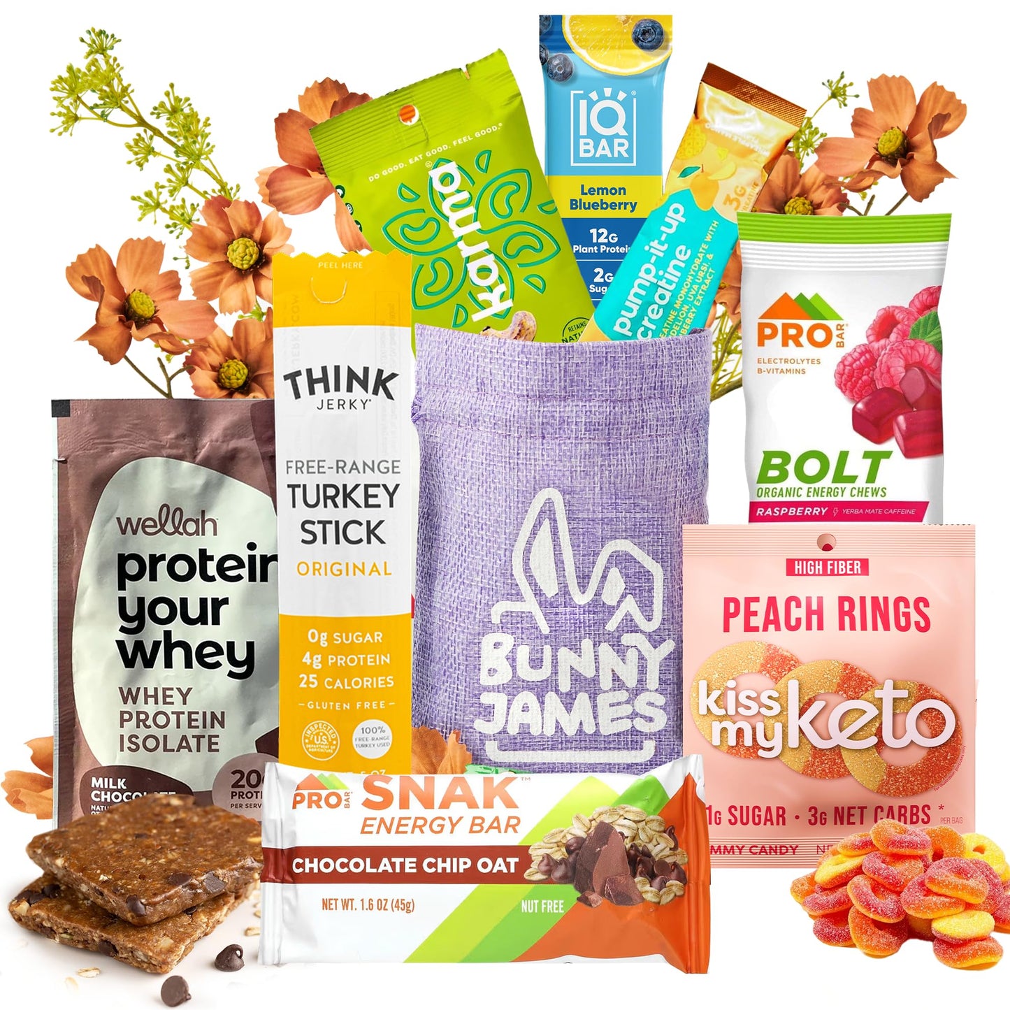Healthy Fitness Snacks Gift Bag- Curated Assortment Of High Protein Snacks - Ideal Gifts For Gym Lovers, Men, Women, And Health-Conscious Mature-Themeds