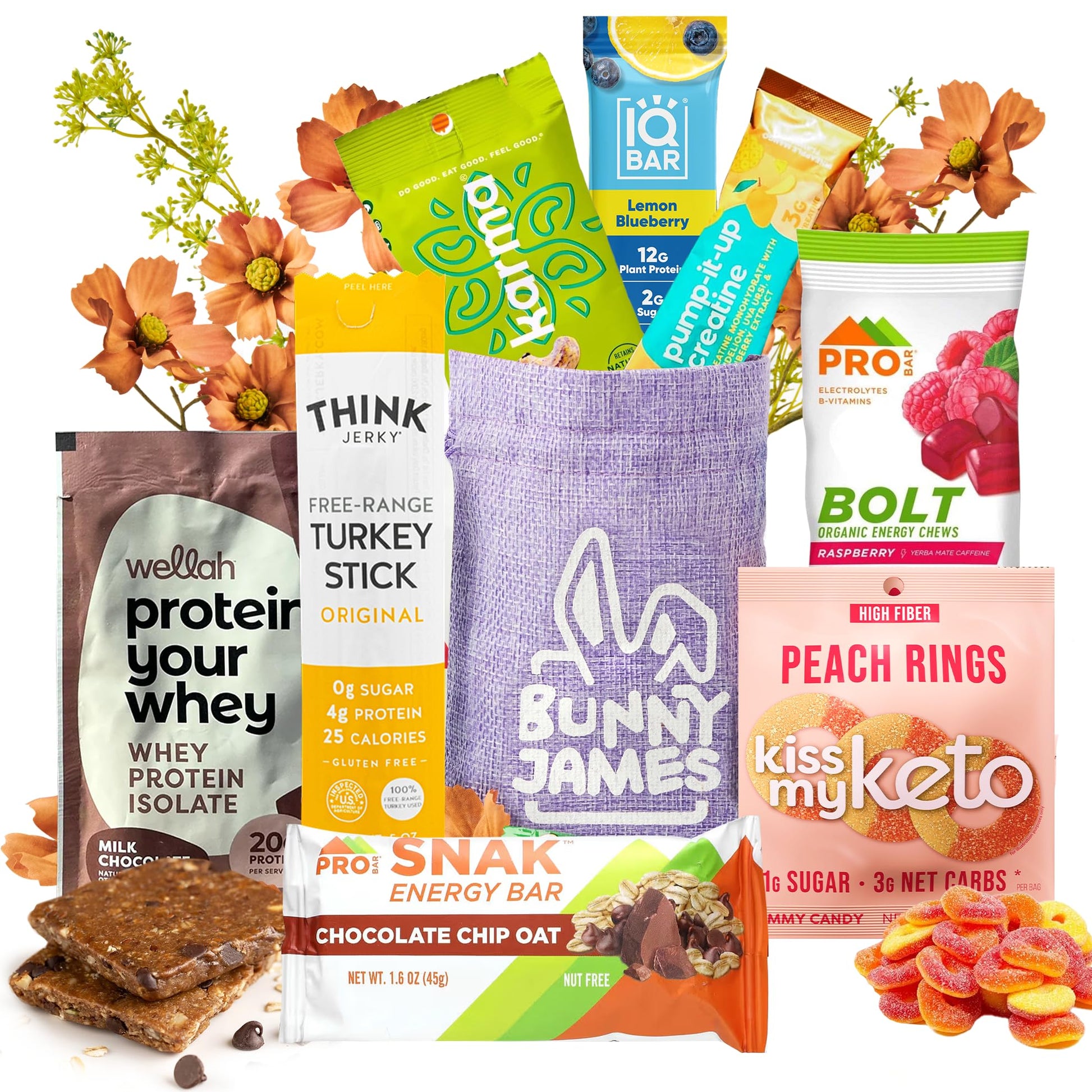 Healthy Fitness Snacks Gift Bag- Curated Assortment Of High Protein Snacks - Ideal Gifts For Gym Lovers, Men, Women, And Health-Conscious Mature-Themeds