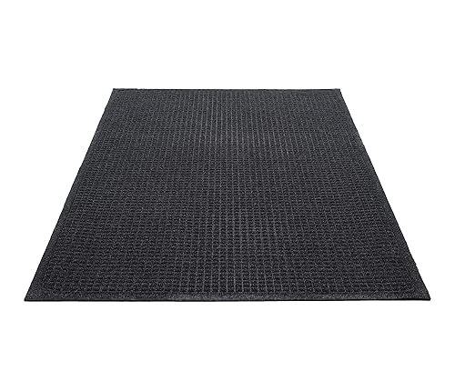 Guardian Floor Protection Egdfb030504 Ecoguard Diamond Indoor Wiper Floor Mat, Recycled Plactic And Rubber, 3'' Length, 5' Width