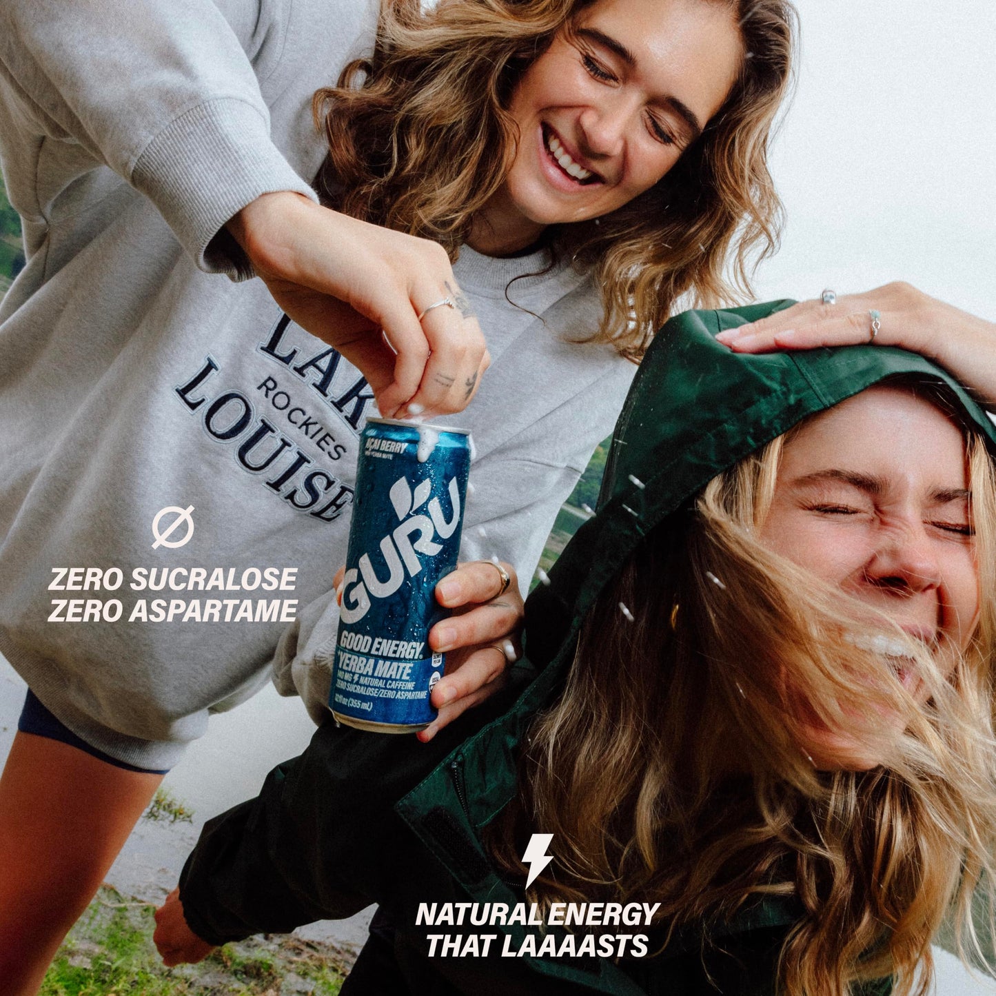 GURU Yerba Mate Organic Energy Drink, Low Calorie, 140mg Caffeine, Acai Berry, 12oz (Pack of 24)
