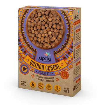 Wipala, Quinoa Cereal With Chocolate & Panela, 7 Oz Bag - Organic, Vegan, Gluten Free, Non Gmo, Healthy Cereal I Plant Based Pro
