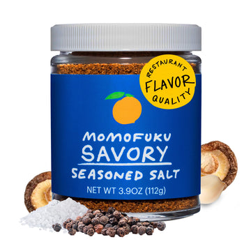 Momofuku Savory Seasoned Salt by David Chang, (4 Ounces), Umami Seasoning for Meat & Vegetables, Supercharged Salt & Pepper, Che