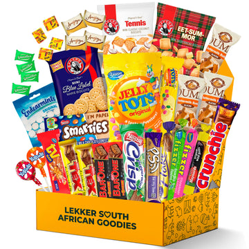 Treats from Home South African Snacks Food Box | Authentic Candies & Chocolate Bars | Large 36 Pack