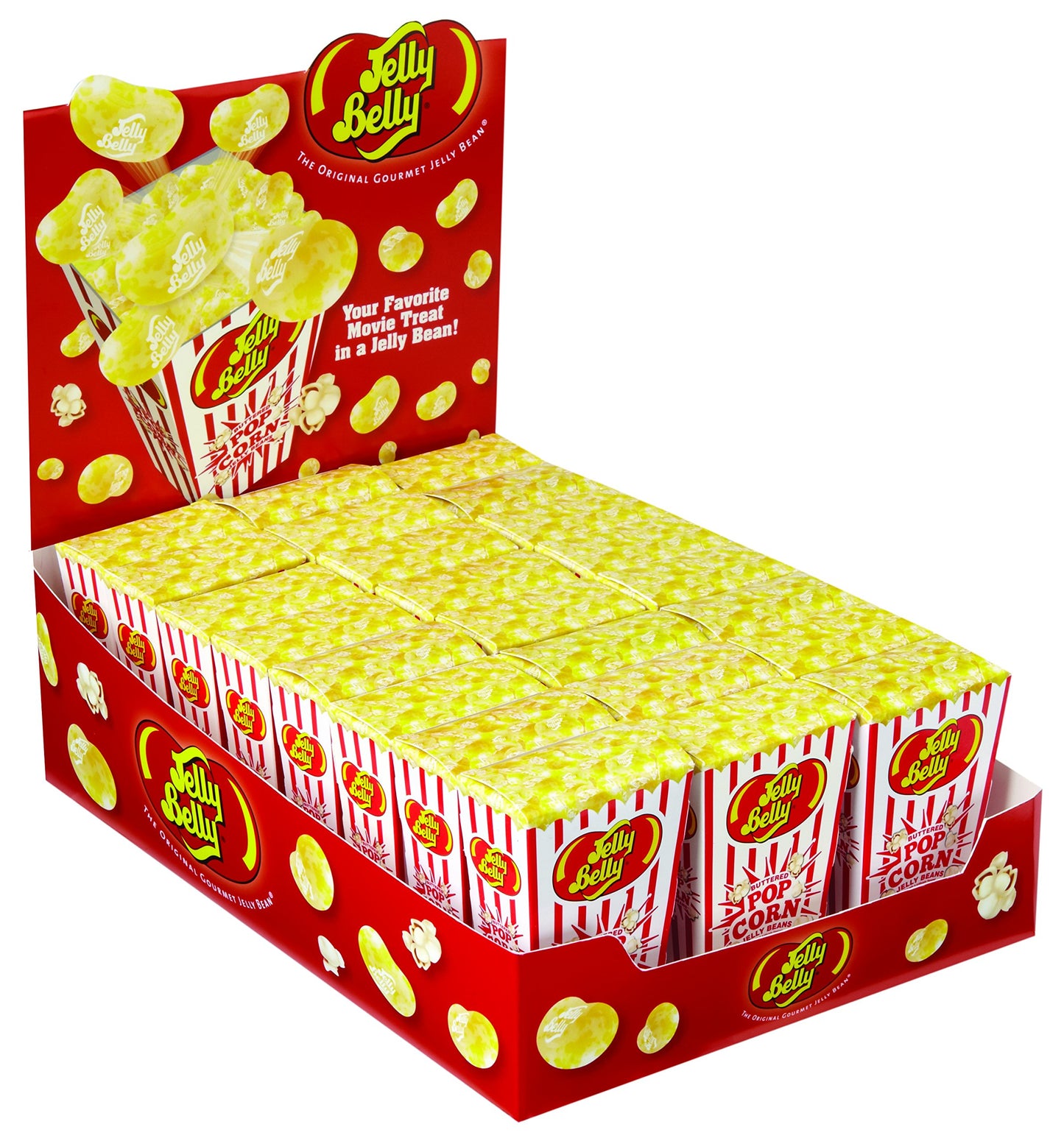 Jelly Belly Buttered Popcorn Jelly Beans Box, 1.75 Oz (Pack Of 24)