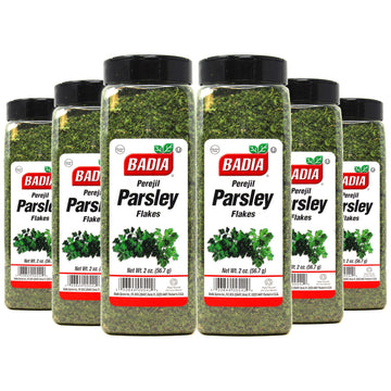 Badia Parsley Flakes, 2 Oz (Pack of 6) - Fresh & Aromatic Herb for Cooking, Garnishing & Seasoning