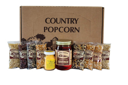 Amish Country Popcorn | 4 Ounce Variety Gift Sets | Old Fashioned, Non-GMO and Gluten Free (Closed Variety Gift Set, 8-4 Ounce)