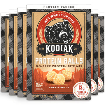 Kodiak Cakes Oatmeal Protein Ball Mix  Snickerdoodle  High Protein  100% Whole Grains  (Pack of 6)