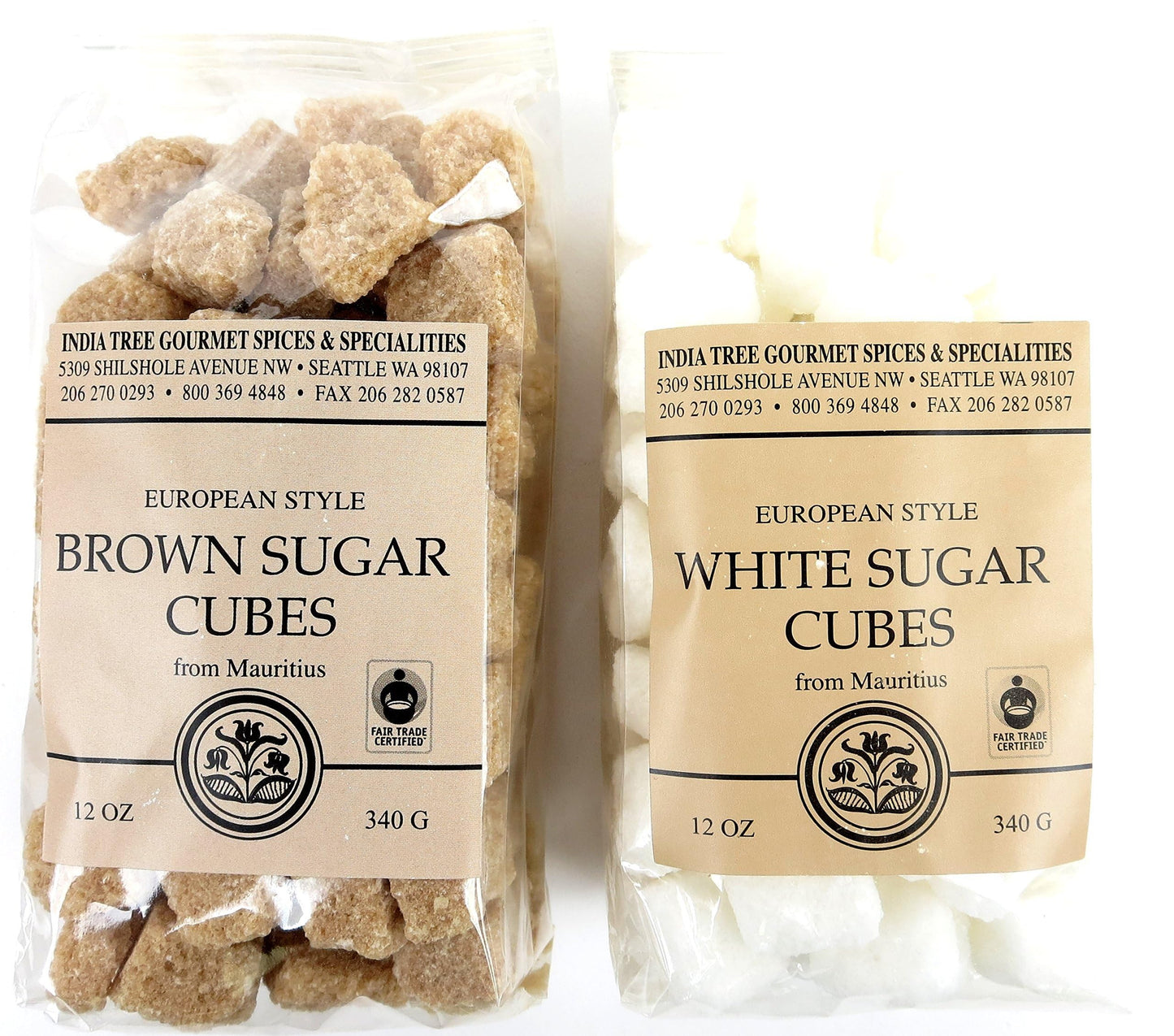 India Tree Demerara Brown Sugar Cubes from Mauritius| Fair Trade Vegan NonGMO Gluten Free All-Natural Gourmet Sweetener for Coff