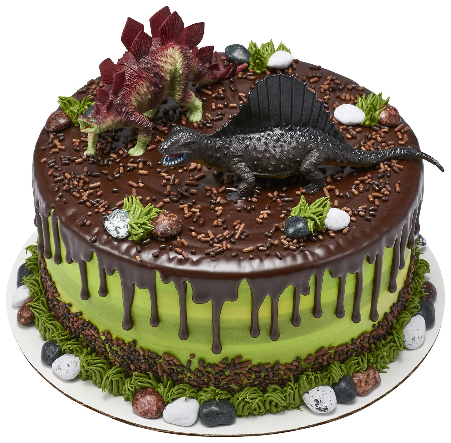 Decoset Dinosaur Pals Cake Topper, 2-Piece Toppers Set, Birthday Decorations With Interactive Figurines, For All Size And Shape