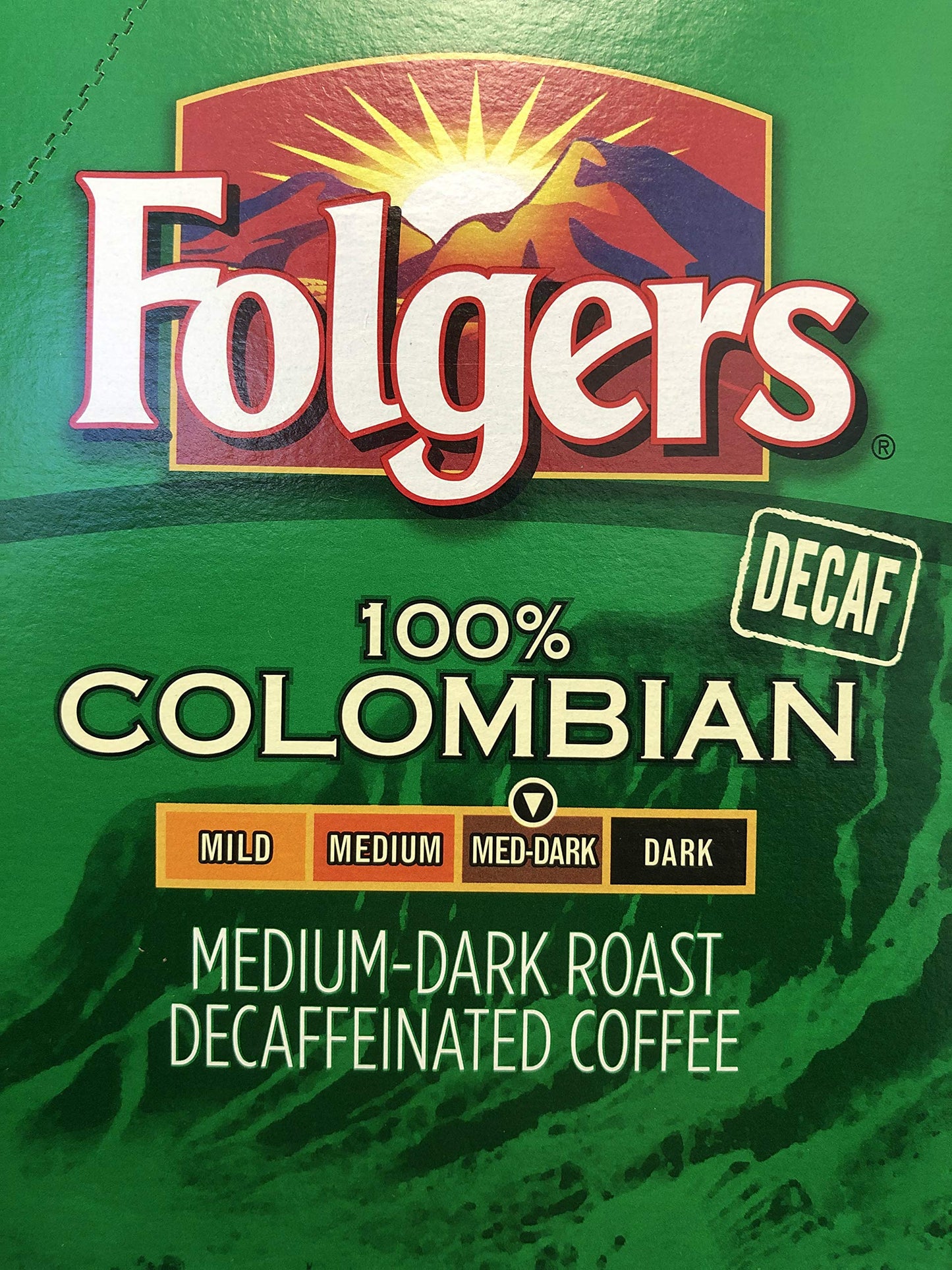 Folgers 100% Colombian Decaffeinated Coffee K-Cup Pods, 96 Count, Compatible with Keurig malt-inspired