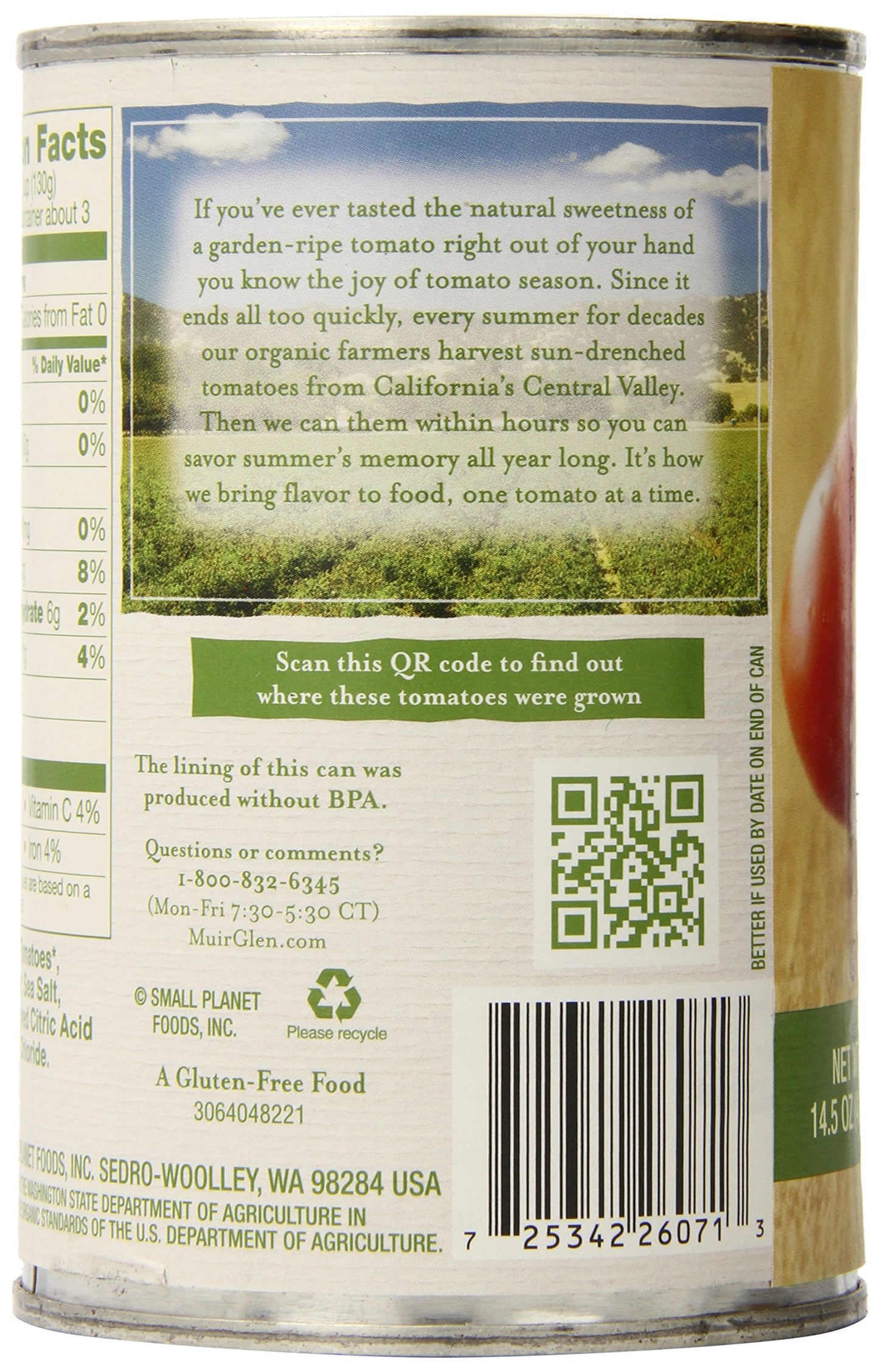 Muir Glen Organic Premium Diced Tomatoes, 6 Count