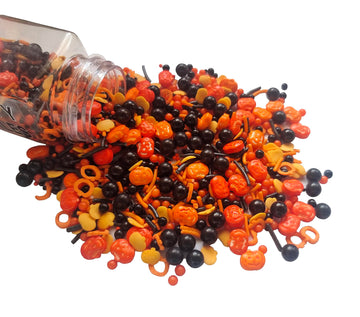 1 Bottle Edible Pumpkin Mixing Sprinkles 3.53oz/ 100g | Edible Cake Cupcake Sprinkles for Decorating | Cookie and Ice Cream Topp