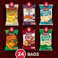 Herr'S Variety Pack, Assorted Snacks, 0.625-1.5 Ounce (Pack Of 24 Bags)