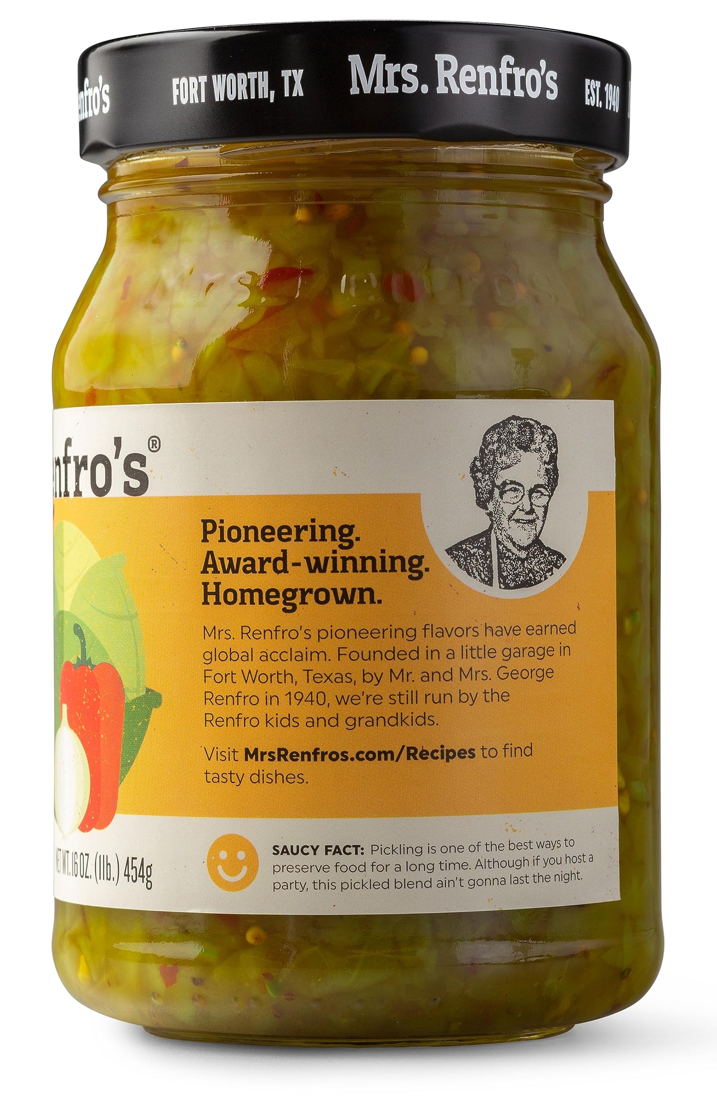 Mrs. Renfro'S Hot Chow Chow | No Hfcs, 16-Oz Jar (Pack Of 4)