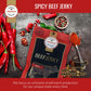 Aufschnitt Grass Fed Beef Jerky - Low Sodium, Certified Kosher - Made In Usa - Keto & Halal Friendly - 24 Pack, Spicy