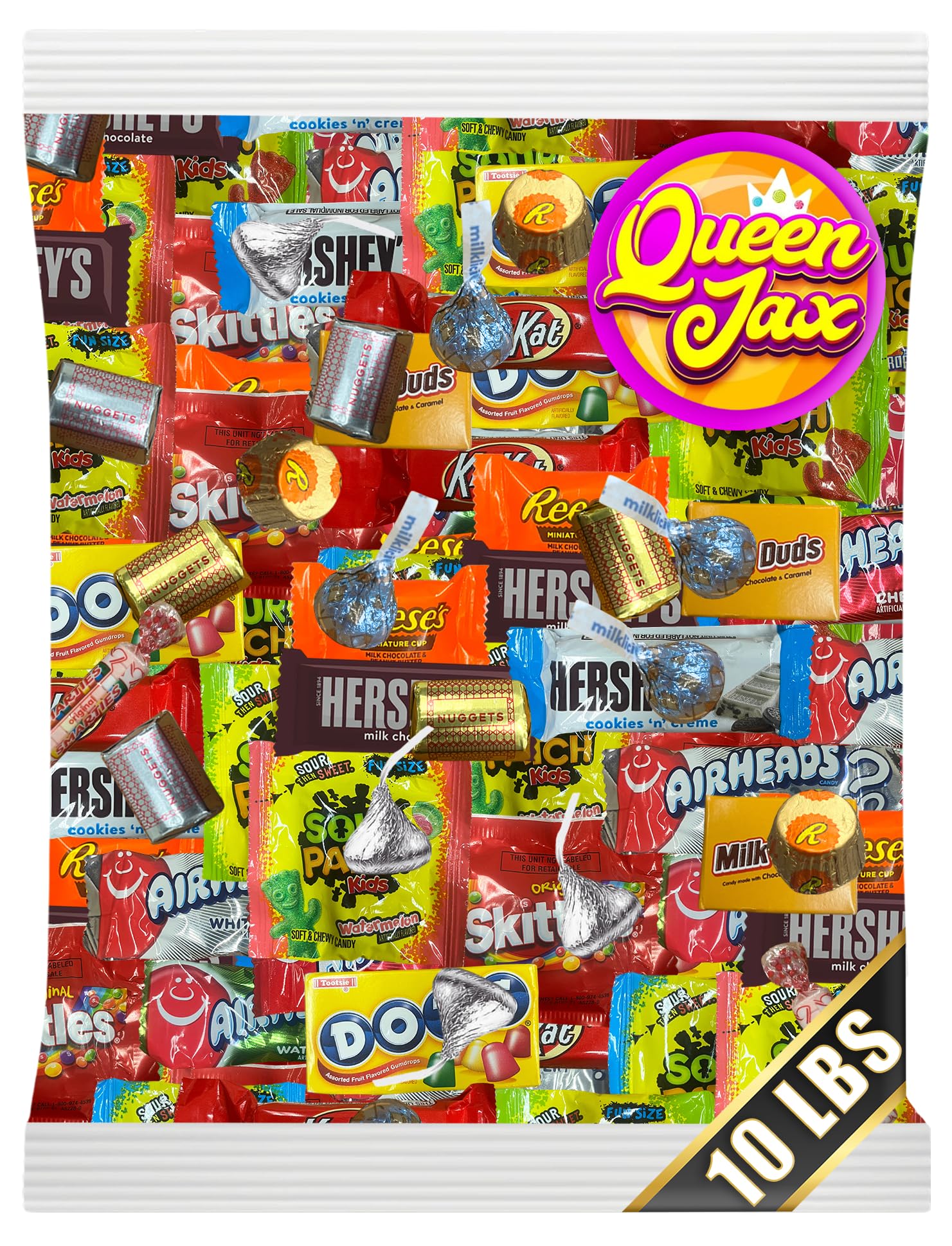 Chocolate and Candy Variety Pack - 10 LB Assorted Chocolate Candy Bulk - Bulk Bag Mix - Individually Wrapped - Chocolates - Vari