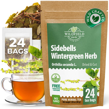 24 Bags Dried Cut Sidebells Wintergreen Herb Tea (Orthilia Secunda) - 24 Count 1.5G Tea Bags One-Sided Wintergreen Orthilia (Peralito)