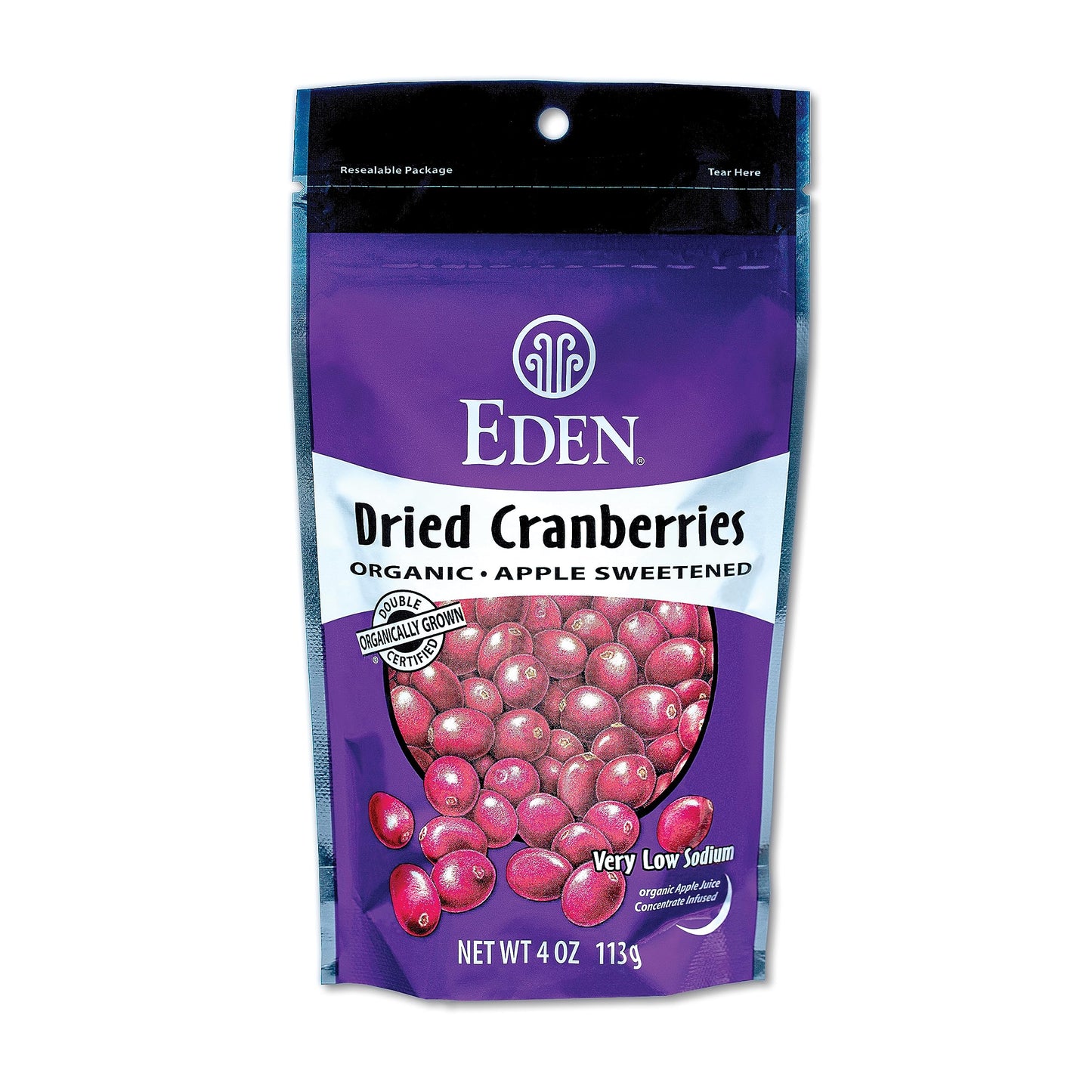 Eden Foods Organic Dried Cranberries Sweetened with Apple Juice - 4 oz