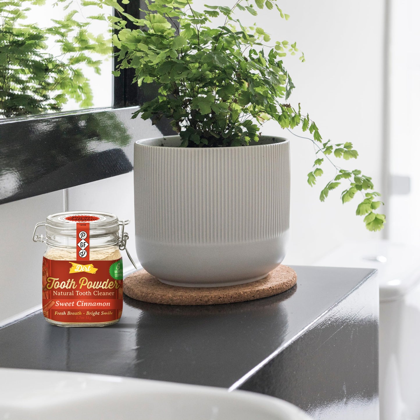 The Dirt Tooth Powder - Natural Fluoride-Free Toothpaste Alternative, Vegan - Essential Oils & Bentonite Clay (Sweet Spice, 51G: