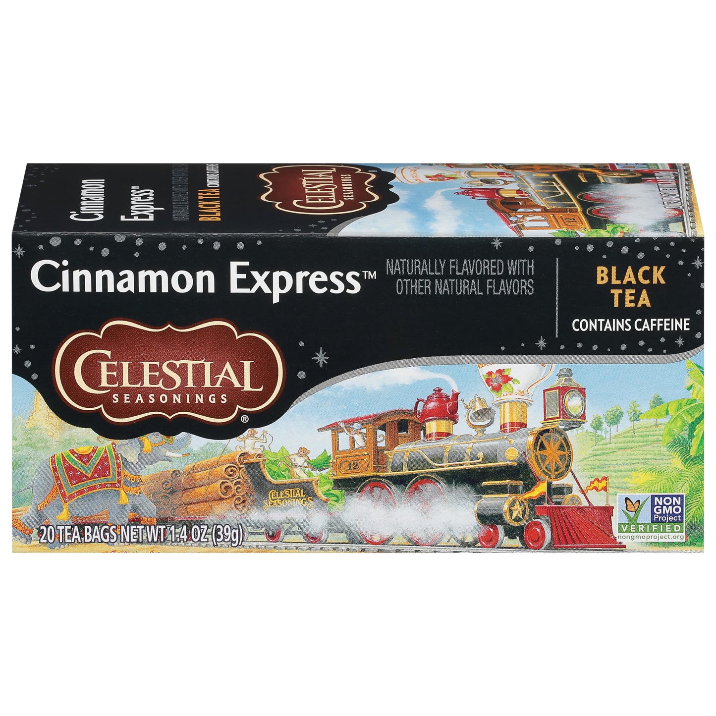 Celestial Seasonings Cinnamon Express Black Tea, 20 Tea Bags, 20 Count, Pack of 1