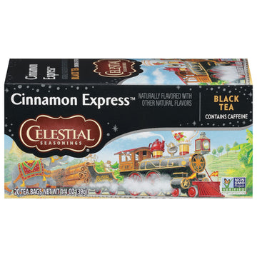 Celestial Seasonings Cinnamon Express Black Tea, 20 Tea Bags, 20 Count, Pack of 1