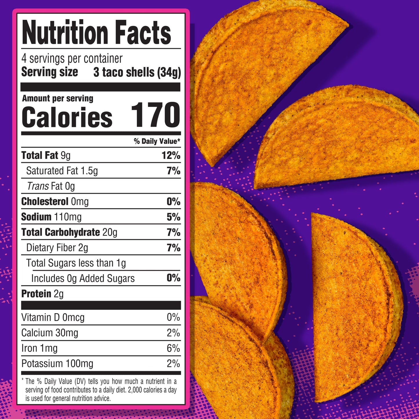 Taco Bell Hot Seasoned Flavor Crunchy Taco Shells  12 ct  4.8 oz Box