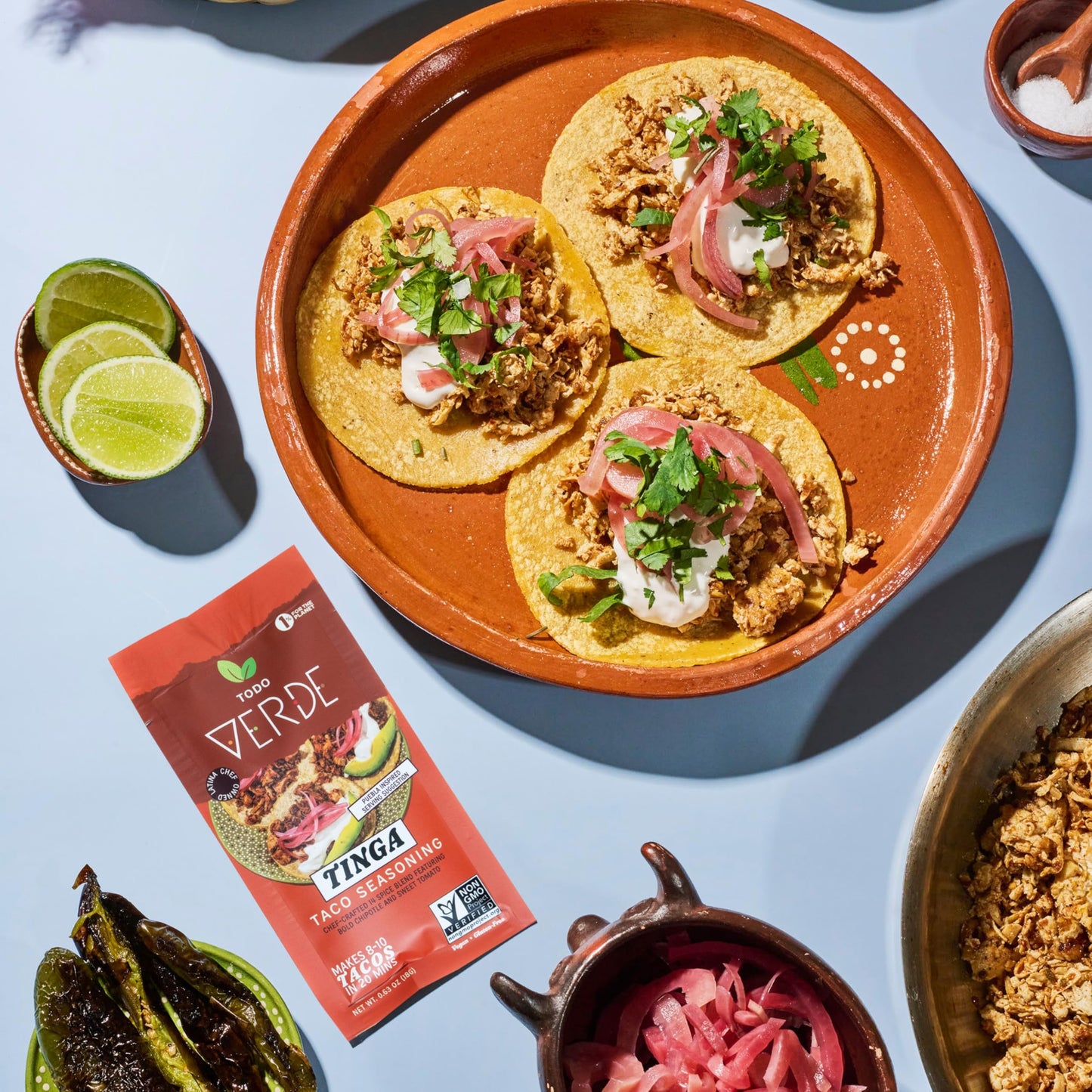 Tinga Healthy Taco Seasoning Packets - Mexican Seasoning Mix | Chef Curated Taco Blends With Red Miso & Black Garlic | Vegan, Gluten Free, Preservative Free (6 Pack)