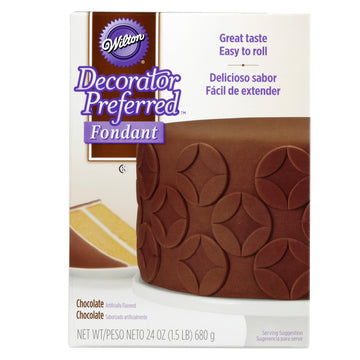 Wilton Decorator Preferred Easty To Roll Fondant For Cakes, Cupcakes And Other Fun Desserts, 24 Ounce, Chocolate