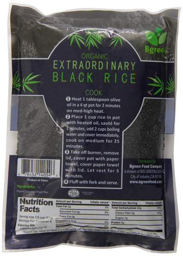 Bgreen Organic Black Rice, 16 Ounce