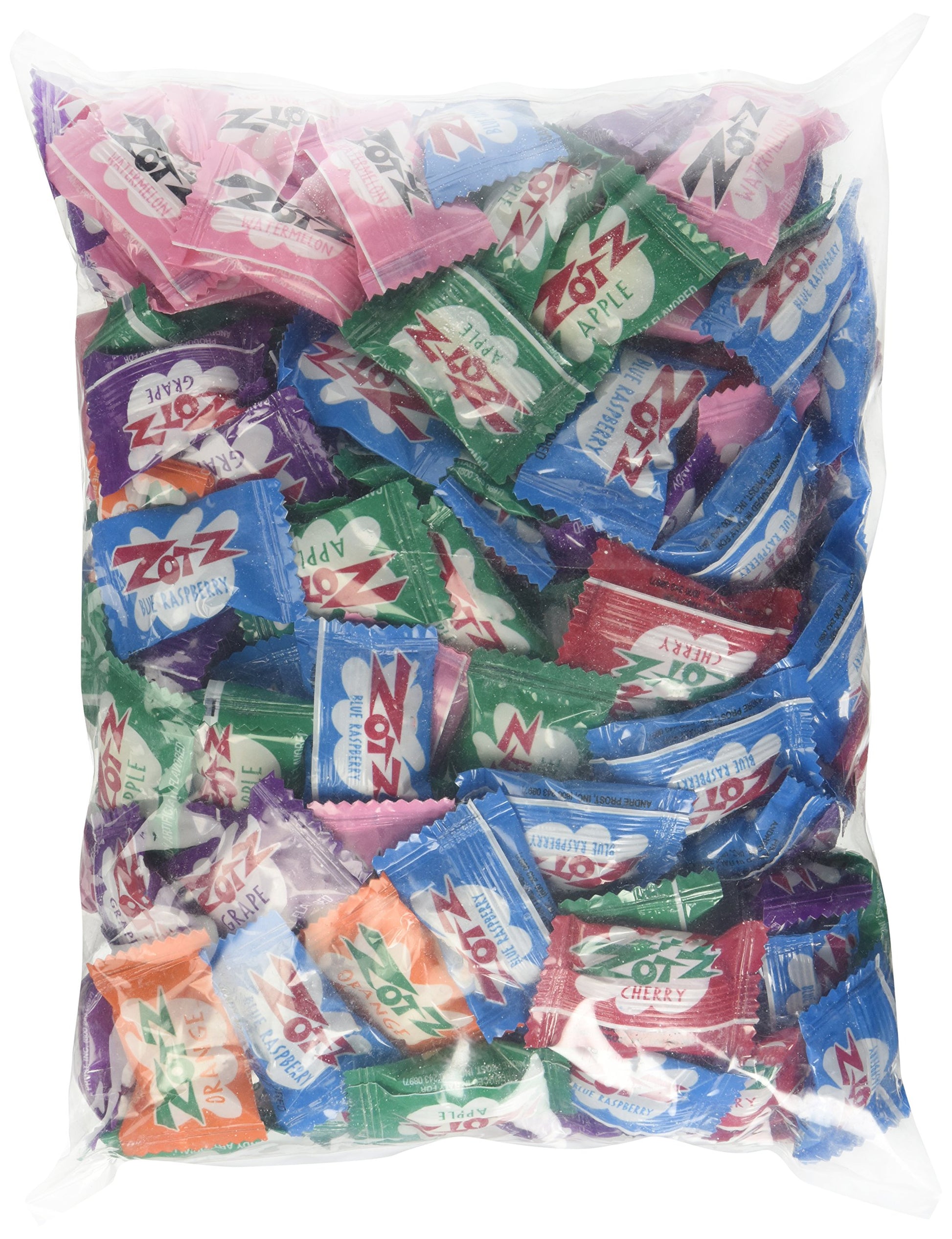 New Zotz Fizzy Candy 6 Flavor Assorted 2Lb With Blue Raspberry
