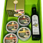 Dean Jacob's 9 pc. Collection with 4 Bread Dipping Tins, Saucers & Cold Pressed Olive Oil