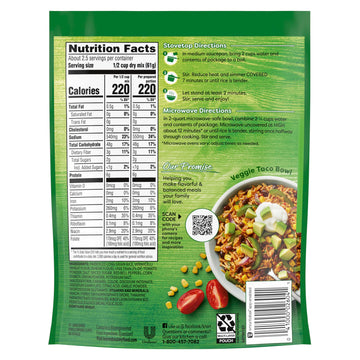 Knorr Rice Sides Taco Rice, 5.4 oz, No Artificial Flavors or Preservatives, Pack of 1, Green