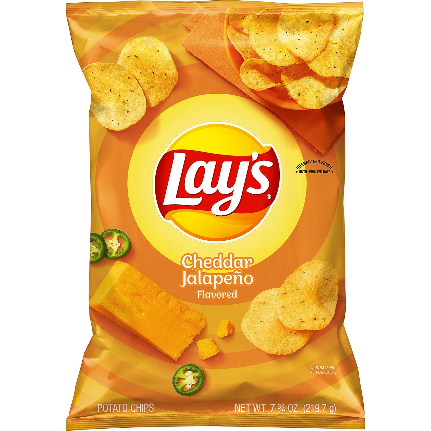 Lay'S Cheddar Jalapeno Flavored Potato Chips, 7.75 Oz