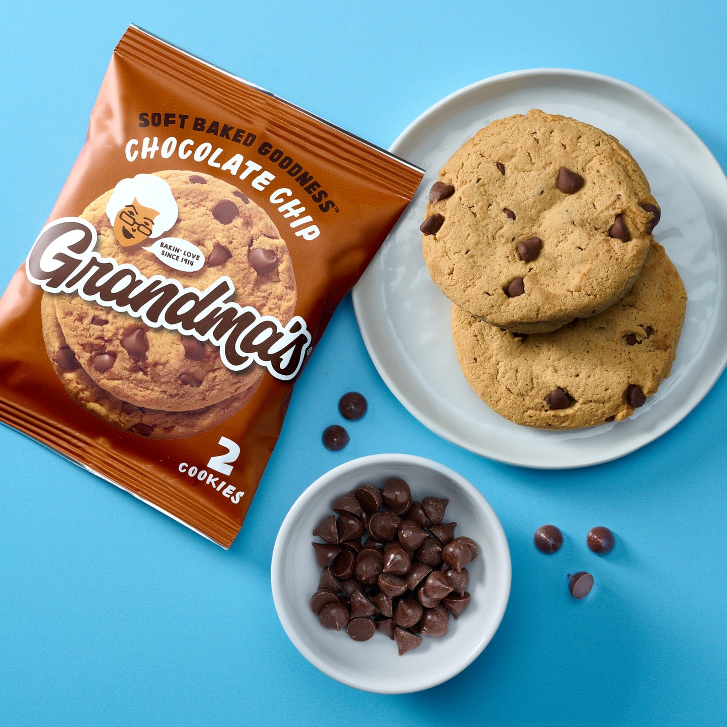 Grandma's Cookies, Chocolate Chip, 2.5 Ounce (Pack of 60)