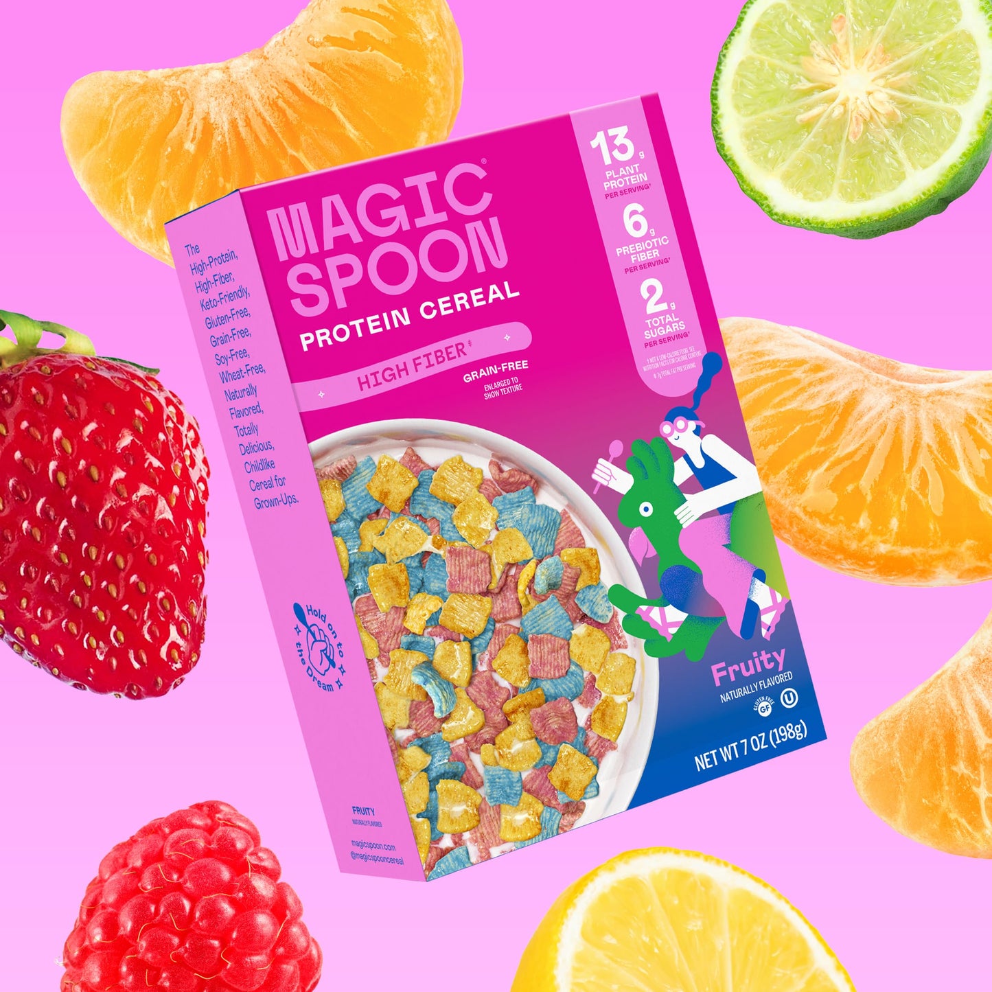 Magic Spoon High Fiber Cereal - Plant-Based High Protein Cereals - Low Sugar Snacks & Breakfast - Grain & Gluten Free Low Carb &