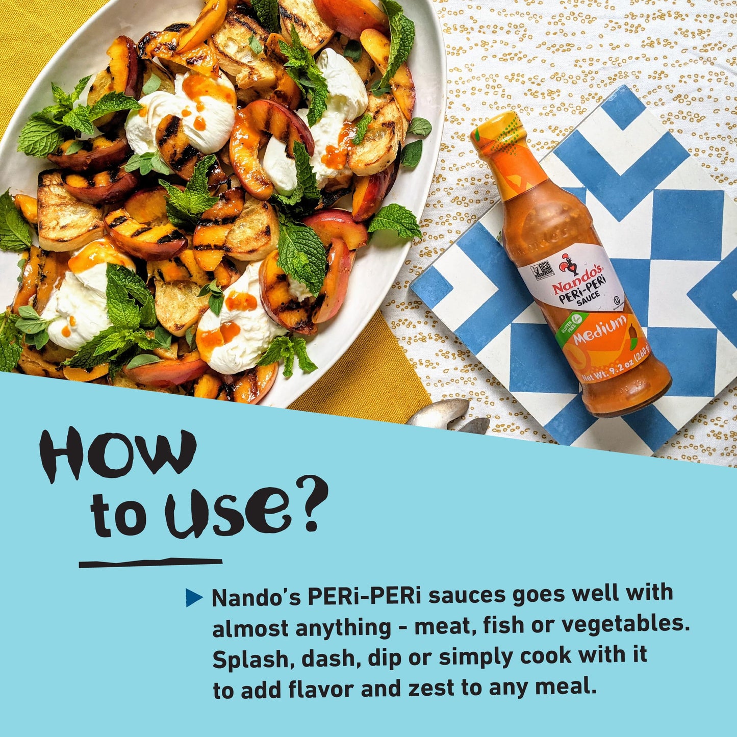 Nando'S Peri-Peri Hot Sauce Variety Gift Pack - Medium, Hot, Garlic, Lemon & Herb Piri Piri Sauces | Flavorful Hot Sauce Gift Set Box | Great As Wing Sauces! Gluten Free - 9.1 Oz (4 Pack)