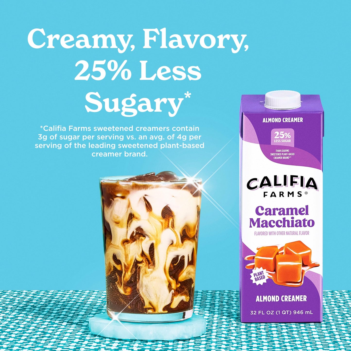 Califia Farms - Caramel Macchiato Almond Milk Coffee Creamer, 32 Fl Oz (Pack of 6), Shelf Stable, Dairy Free, Plant Based, Vegan