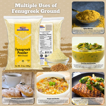 Rani Fenugreek Seeds Ground Powder, 3.5oz, All Natural, Vegan, Gluten Friendly, Non-GMO, Indian Origin