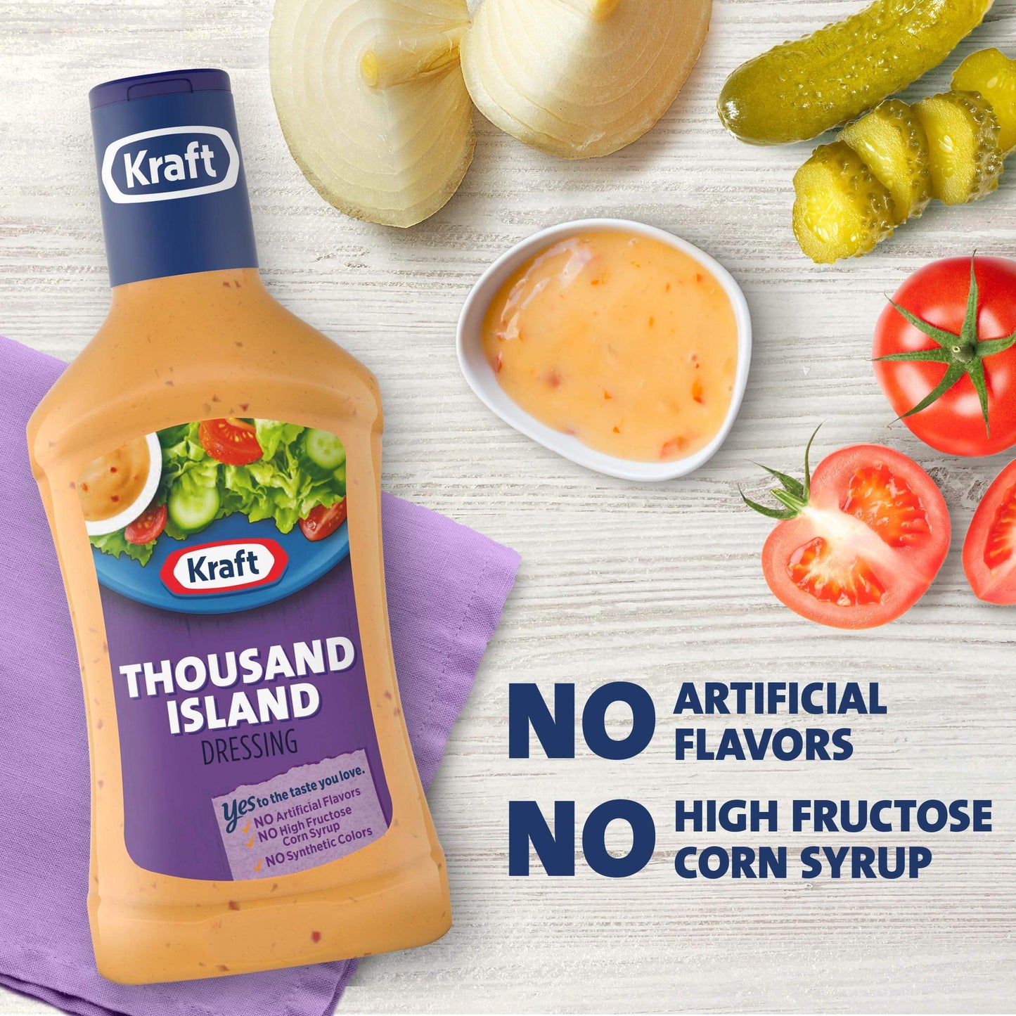 Kraft Thousand Island Salad Dressing ,16 Oz Bottles, (Pack Of 6)