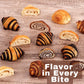 Bakery Fresh Croissants | Traditional Rugelach Pastries in Chocolate Cinnamon Roll & Vanilla Flavor | Approx 18 Rugelach Include