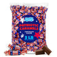 CRAZYOUTLET Patriotic Candy - 3 Pound Bulk Pack - Chocolate Caramels - Red, White, Blue Taffies for Independence Day Celebrations