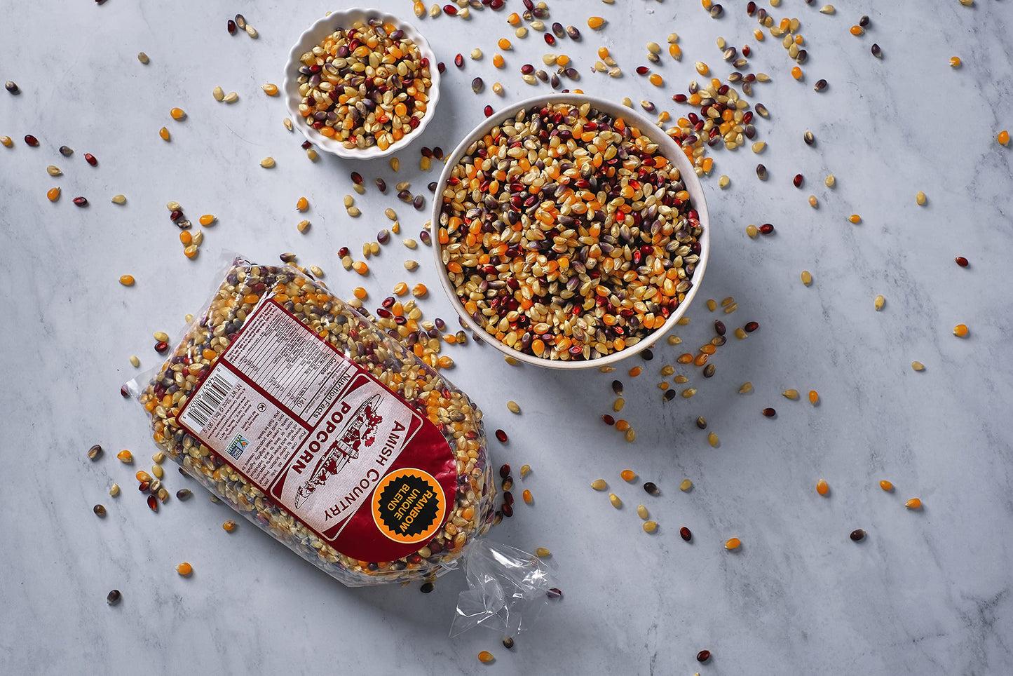 Amish Country Popcorn | 2 lb Bag | Rainbow Popcorn Kernels | Old Fashioned, Non-GMO and Gluten Free (Rainbow - 2 lb Bag)