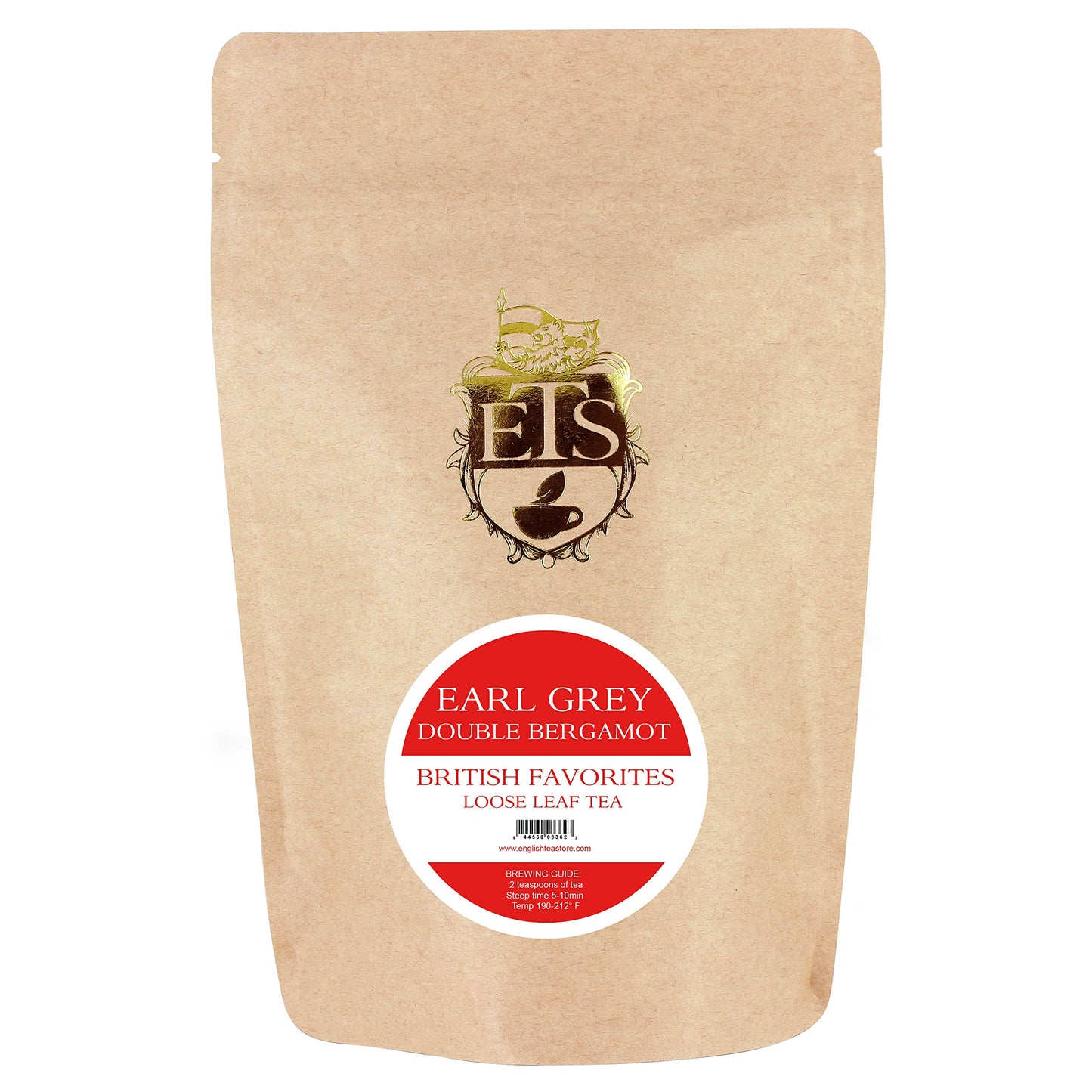English Tea Store Loose Leaf, Double Bergamot Earl Grey Tea Pouches - 4Oz, 4 Ounce