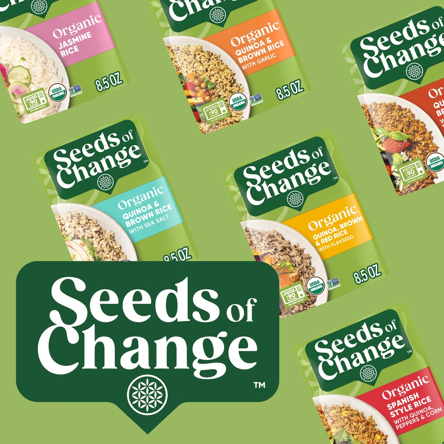 SEEDS OF CHANGE Organic Quinoa & Brown Rice with Sun Dried Tomato, Organic Food, 8.5 OZ Pouch (Pack of 12)
