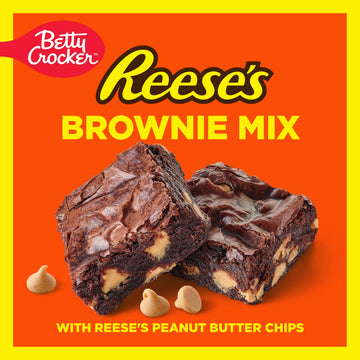 Betty Crocker Reese'S Brownie Mix With Reese'S Peanut Butter Chips, Holiday Baking, 16 Oz