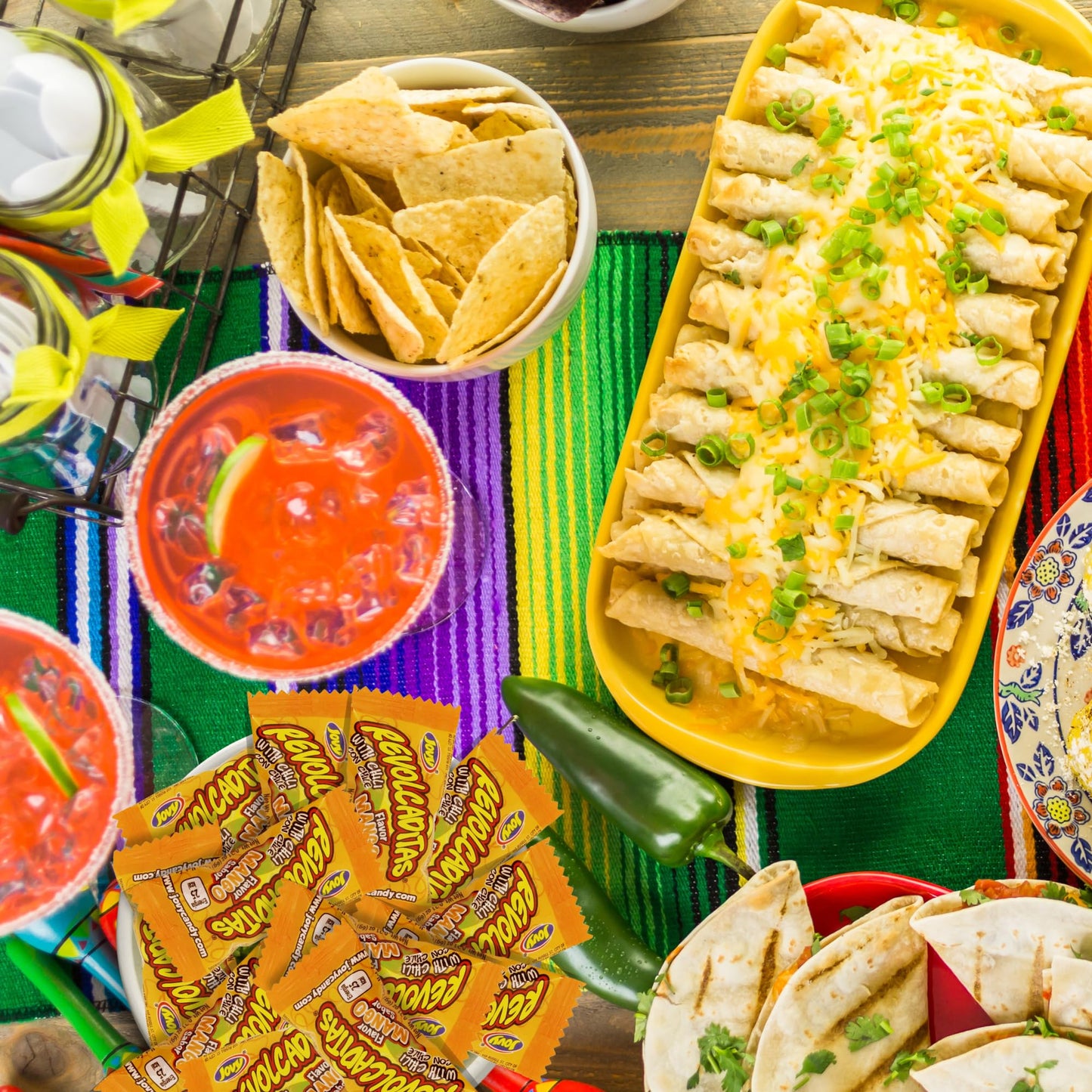 Sweetzo - Sweet and Spicy Hard Candies Covered in Chili Powder, Individually Wrapped Mexican Candies for Sharing, Pinatas or Goo