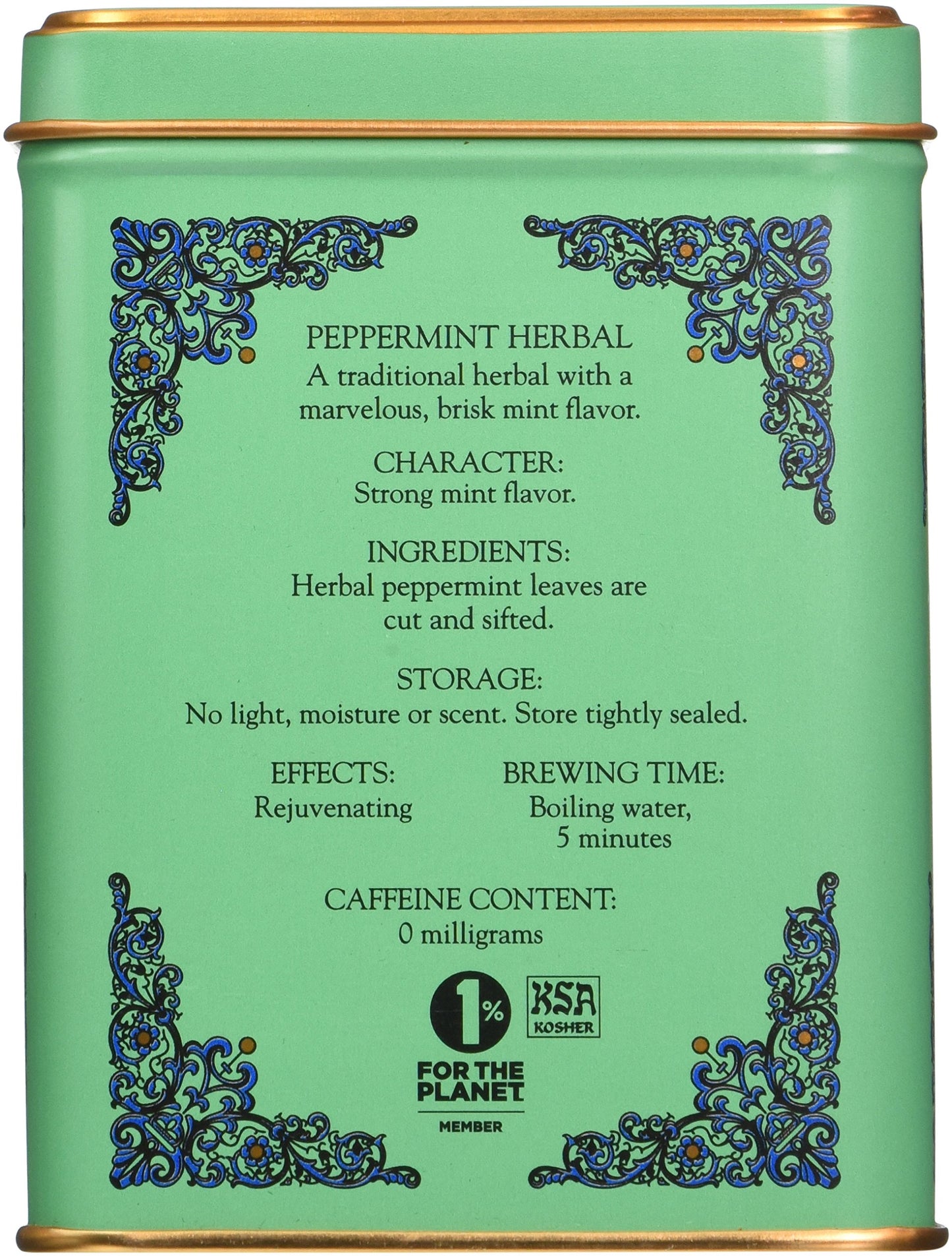 Harney & Sons Peppermint Herbal Tin, 20 Count