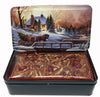 Jane Parker Fruitcake Classic Light Fruit Cake 1 pound (16 Ounce) Loaf in a Collectible Holiday Tin-Holiday Cake-Christmas Cake-