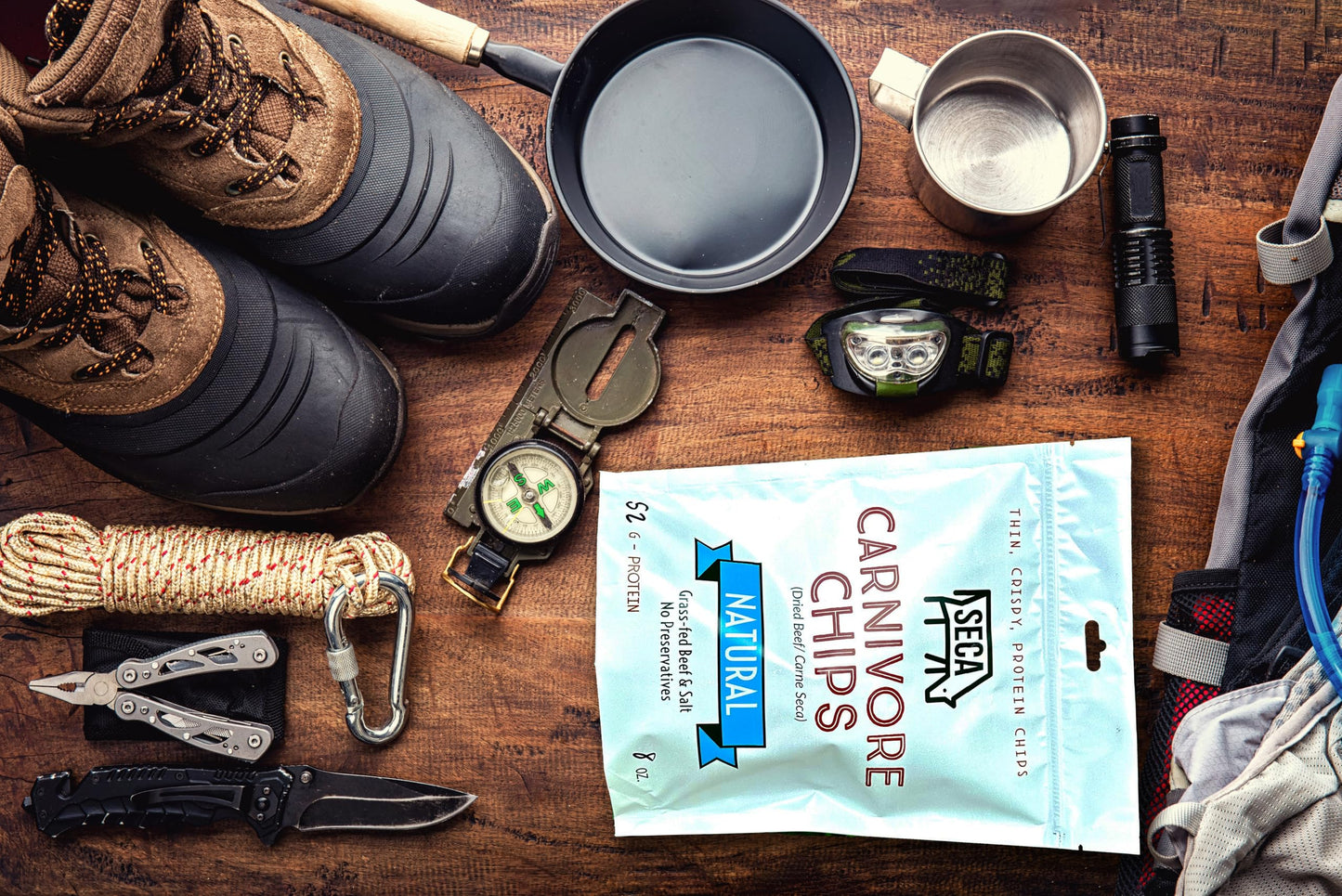 SECA - Carnivore Chips - 1lb bag, Natural, Grass fed Beef and Salt, Carne Seca- Keto, Carnivore, Paleo, 1 pound bag
